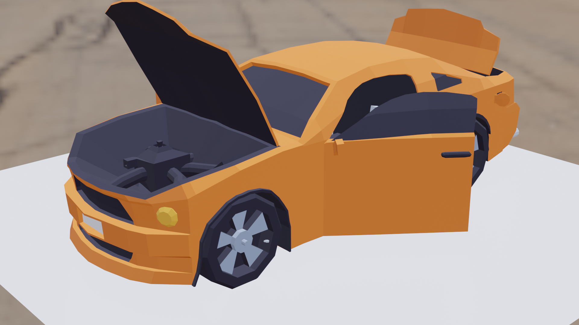 low poly car preview image 1